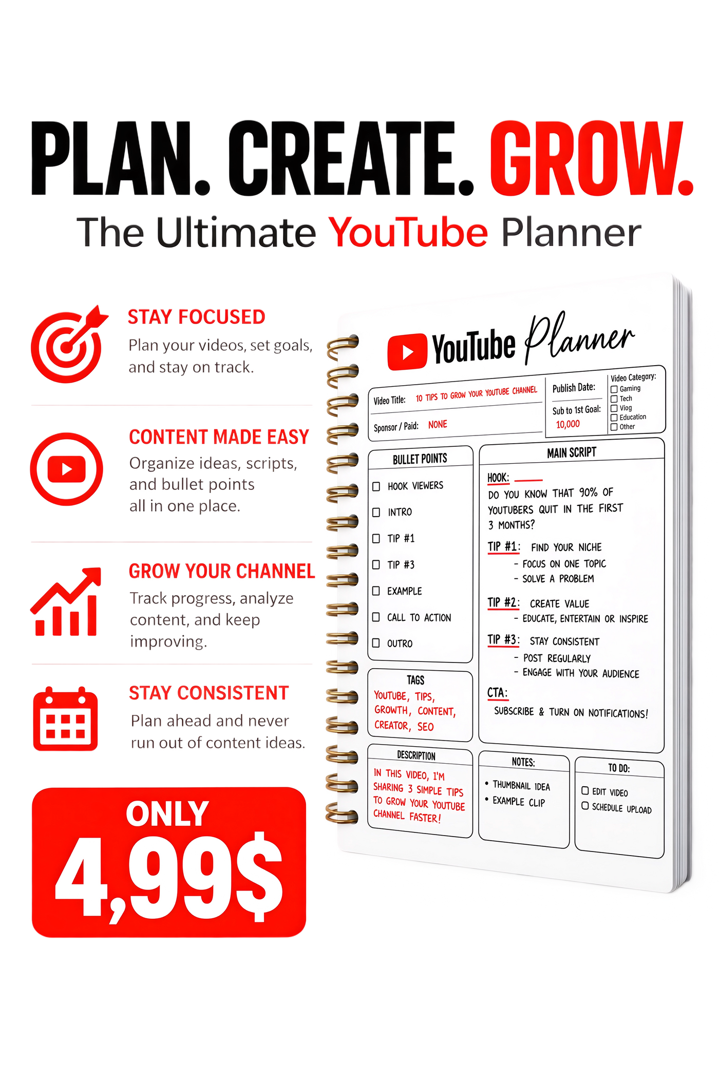 Buy Youtube Planner